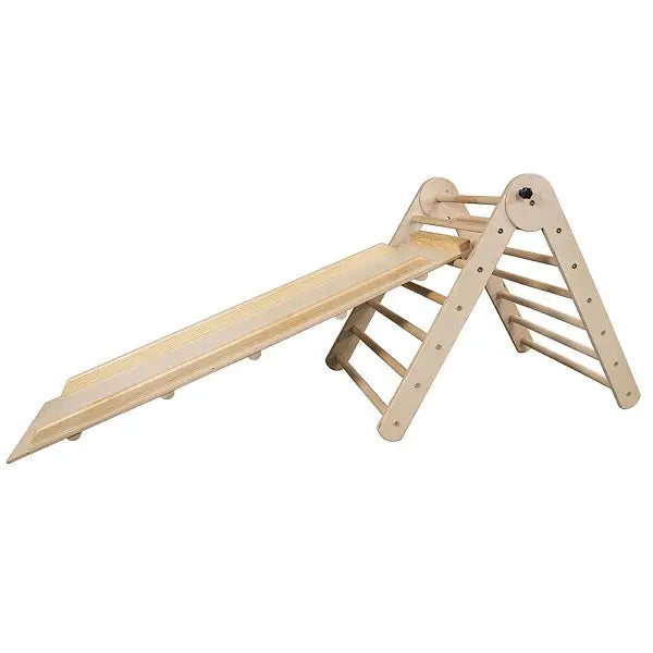 Wooden Foldable Triangle for kids with Climbing Ladder and Slide Montessori furniture